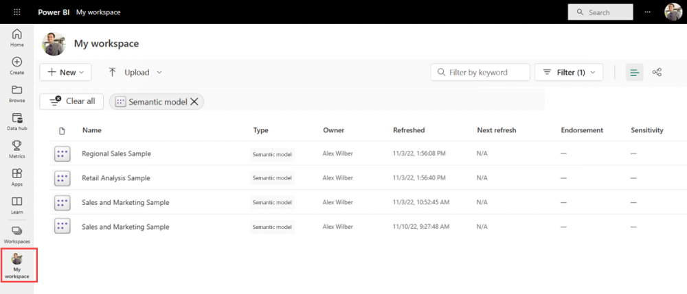 Power bi semantic model