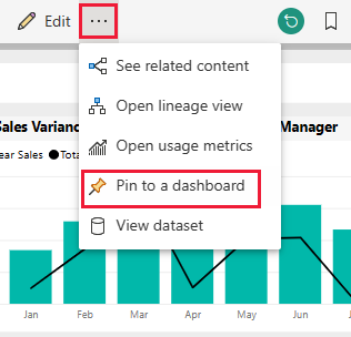 Ghim vào bảng điều khiển Power BI