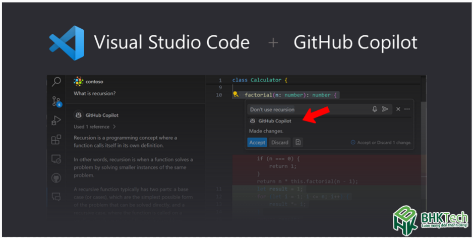 GitHub Copilot tự động gợi ý các đoạn code phù hợp