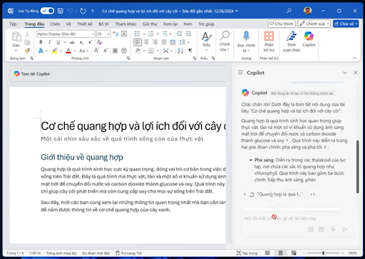 Soạn thảo văn bản tự động với Microsoft Word tích hợp AI Copilot