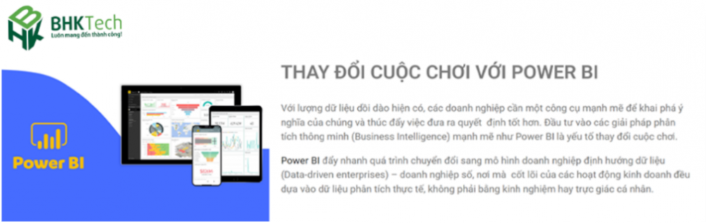 Thay đổi cuộc chơi với Power BI