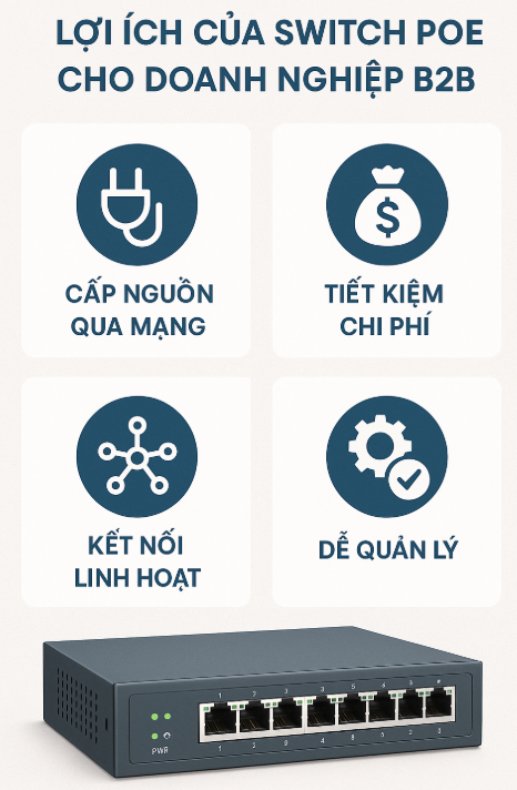 Lợi ích của Switch PoE cho doanh nghiệp