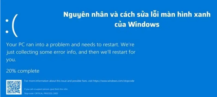 Cách khắc phục lỗi màn hình xanh